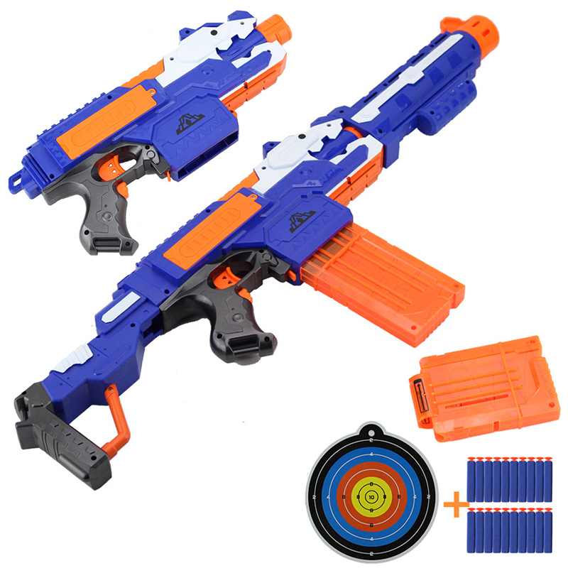 Foam Dart Gun - 子供のおもちゃの電気ダーツのペア,7.2cmの芯のあるおもちゃのペア,フォームの金庫,男の子のための銃
