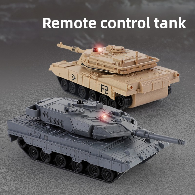 Kids Toys Channel - アップグレードされたRC戦車、6チャンネル対戦ミリタリークローラー、射撃機能付きラジコン電子屋外玩具戦車、子供向けギフト、卸売