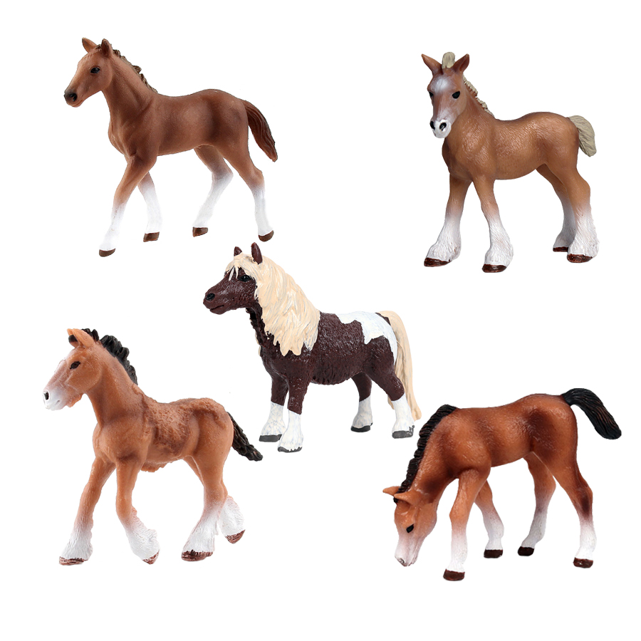 Sandbox Play Set - プラスチック製の馬の置物,子供向け,arabianフィギュア,ポニーモデル,ファーム動物,アクションフィギュア,新しいコレクション,アセンブリ