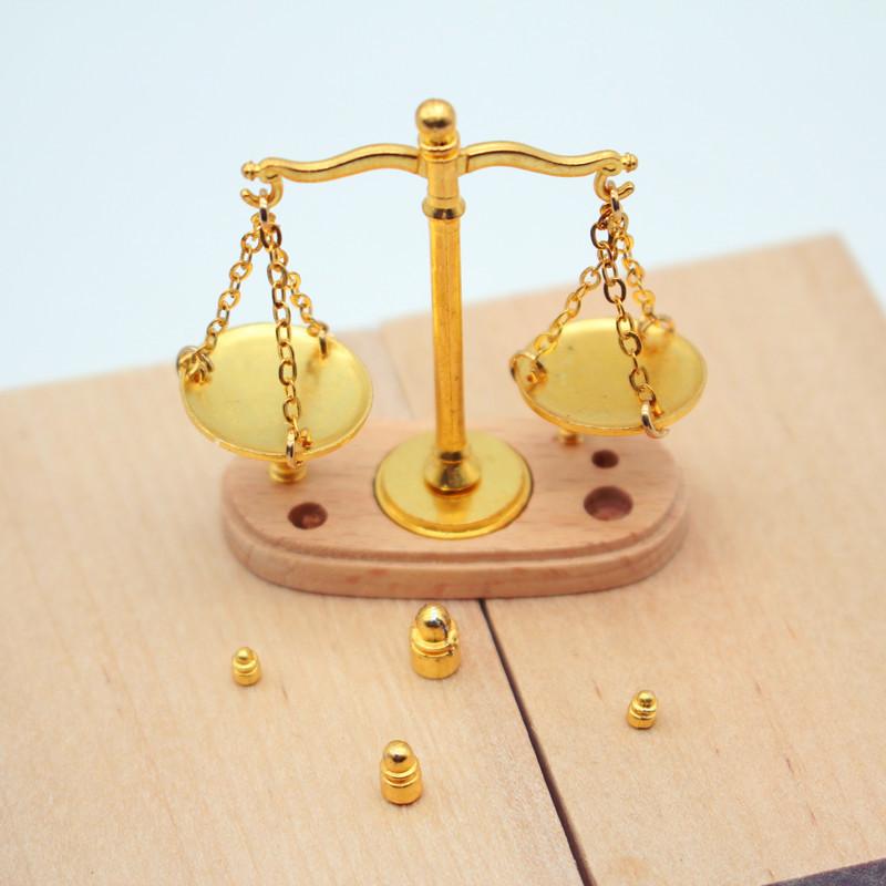 Kids Toys House - ドールハウスヴィンテージバランススケールミニチュアモデルアクセサリーの1:12ドールハウス装飾子供のふり遊びおもちゃ装飾品ギフト