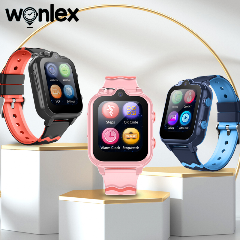 Kids Smartwatch Gps - Wonlexスマートウォッチキッズ4G KT18Pro Android 8.1ビデオ通話SOS GPSトラッカーデュアルカメラフォン Whatsapp対応子供用スマートウォッチ