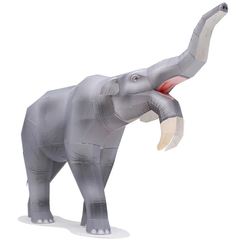 Kids Toys Elephant - ディノテリウム象折り紙アート折りたたみミニ3D紙モデルペーパークラフト動物フィギュアDIY子供大人手作りクラフトおもちゃQD-227