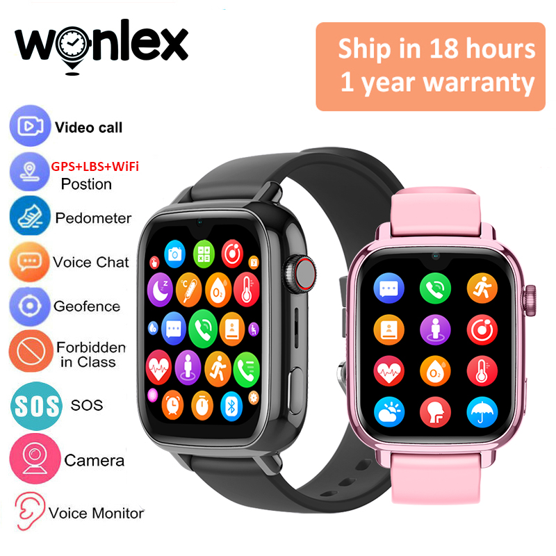 Kids Smartwatch Gps - Wonlex KT34 子供用スマートウォッチ 4G WiFi ビデオ通話キッズウォッチ