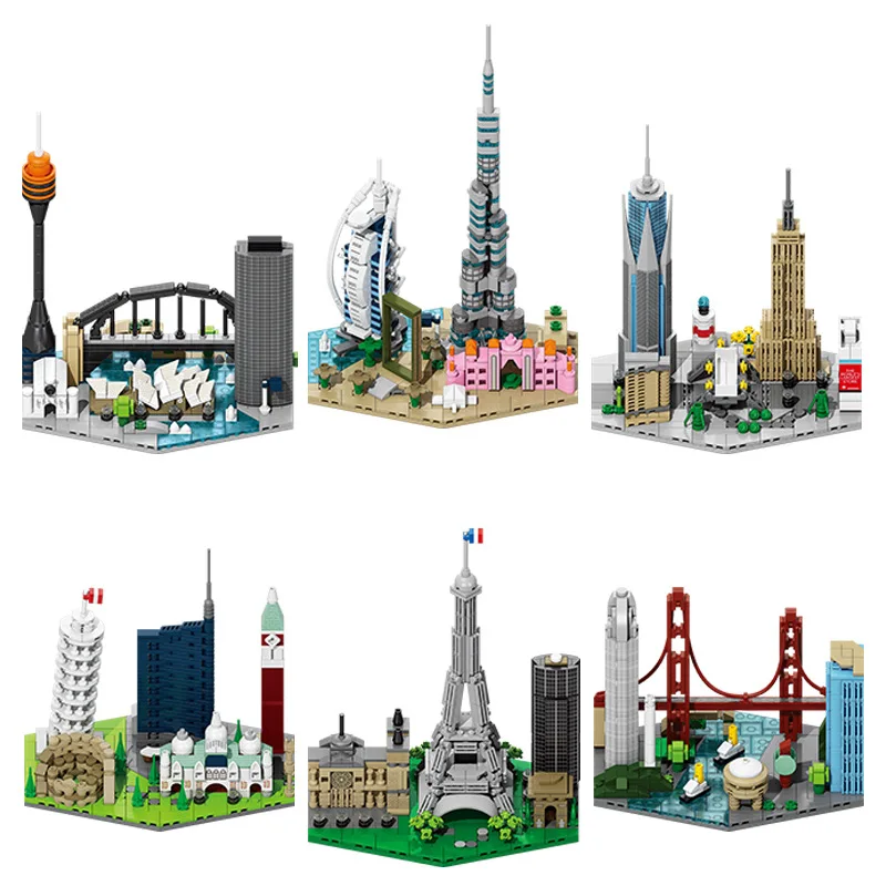 Kids Toys Dubai - フランス ドバイ シティ ストリートビュー ビルディングブロック ブリック