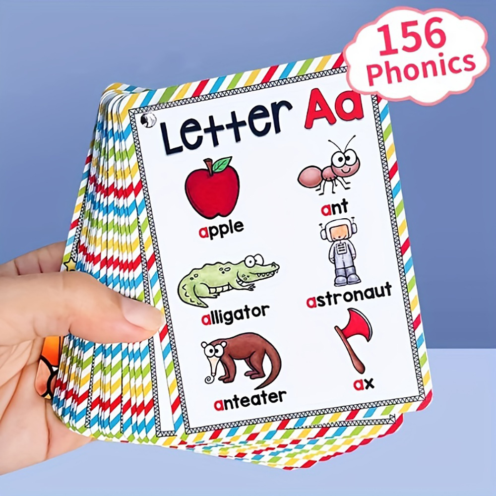 Educational Flash Card - Bview アート英語 26 文字アルファベットフォニックスポケットフラッシュカード早期教育学習英単語おもちゃ