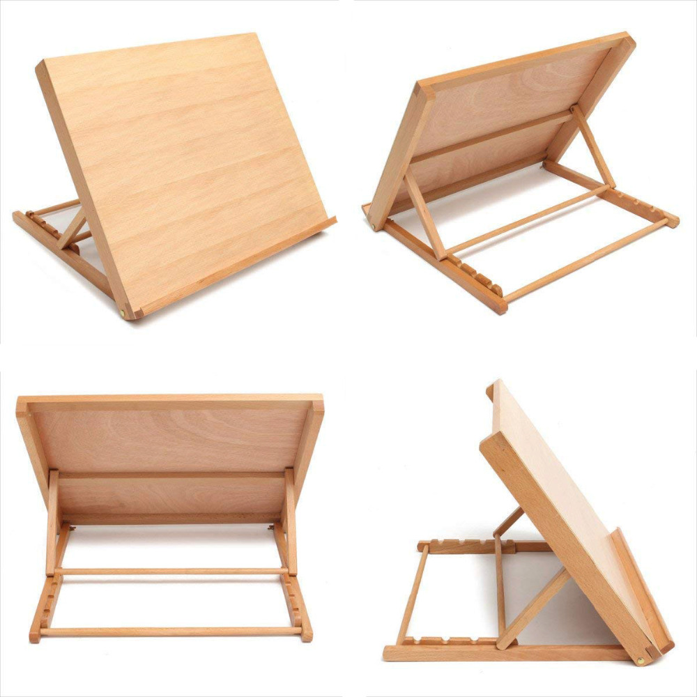 Kids Art Easel - 木製製図板a3多機能デスク調節可能なスケッチイーゼル塗装スタンドホルダー学校の学生の子供のための画材