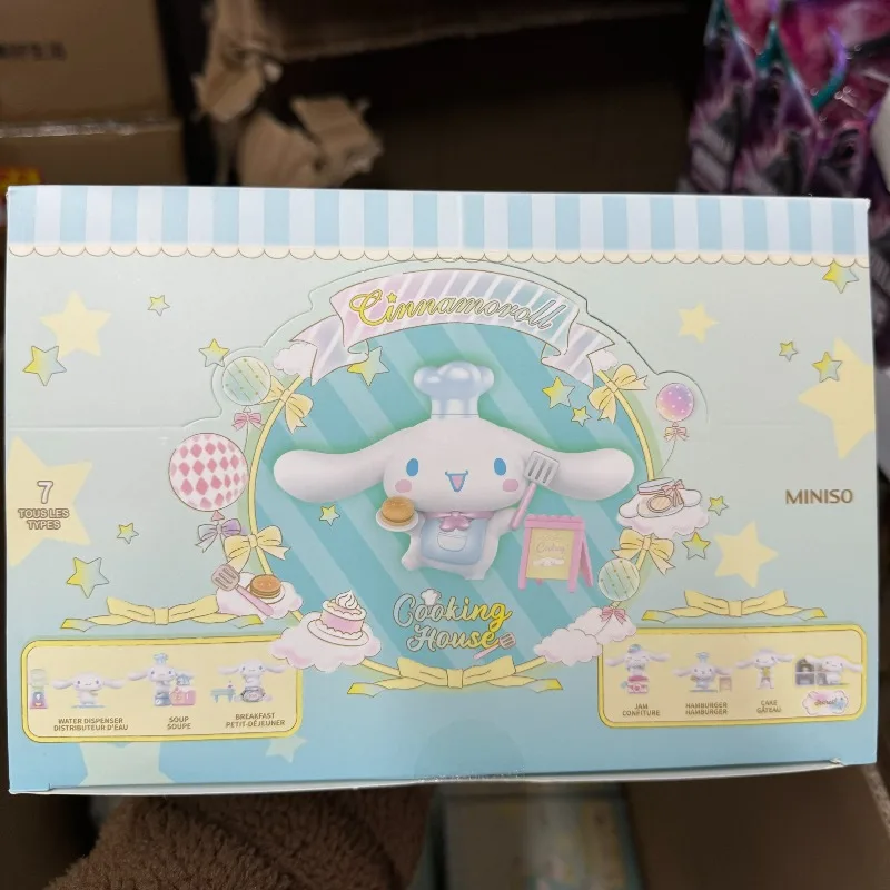 Kids Toys House - 漫画シナモロールクッキングハウスかわいいブラインドボックスおもちゃアニメアクションフィギュアコレクション装​​飾モデルおもちゃ子供の誕生日プレゼント