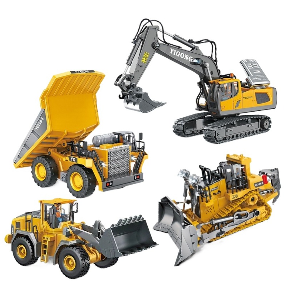 Kids Toys Channel - 2.4G リモートコントロール掘削機ダンプトラック合金プラスチック 11 チャンネル建設車両シミュレーション子供のおもちゃの車子供のギフト