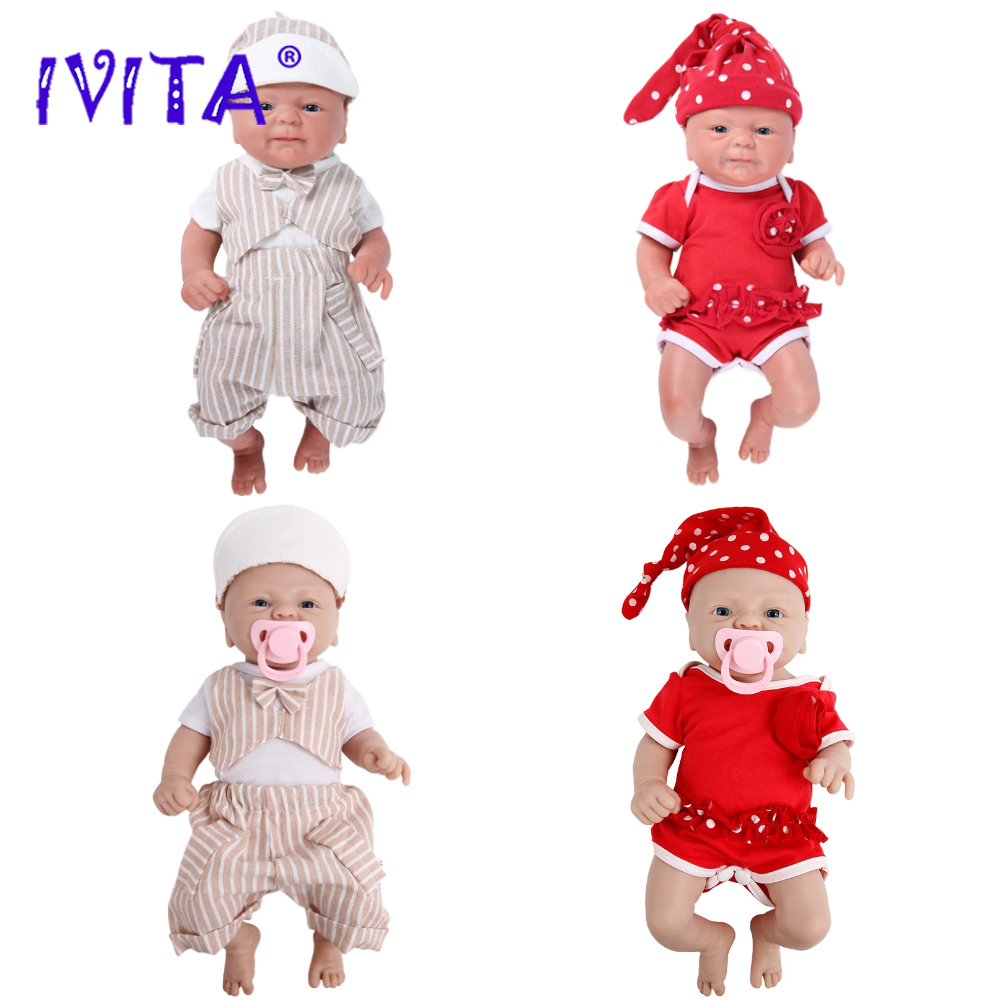 Kids Toys Deals - IVITA 100%フルシリコンリボーンドール 卸売 リアルな赤ちゃんおもちゃ 本物そっくりの新生児 DIYペイントドールキット