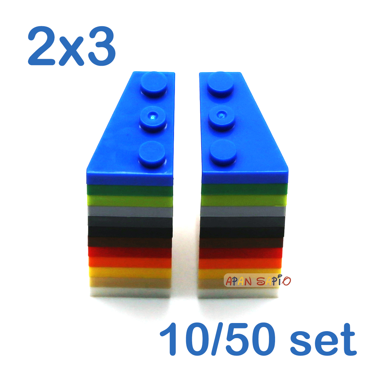 Kids Toys Under $10 - 10/50 セット DIY ビルディングブロックレンガウェッジ 2x3 ドットフィギュア教育クリエイティブサイズ