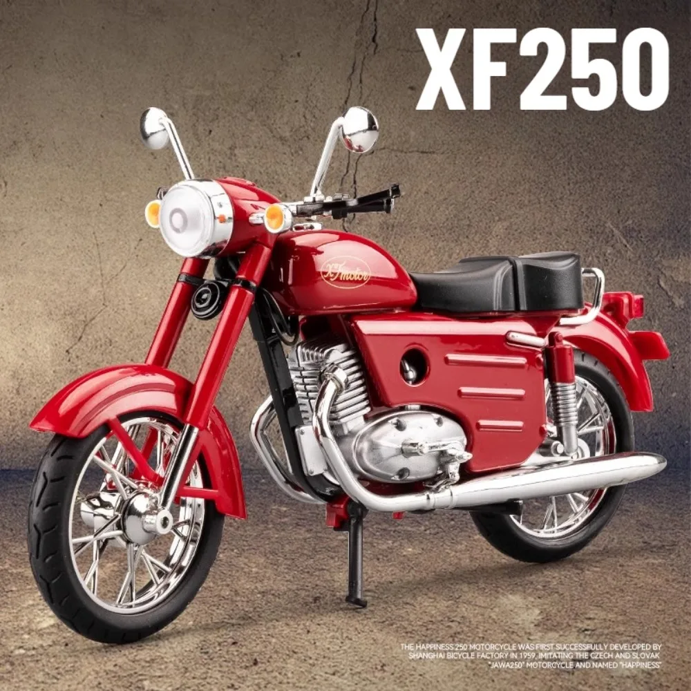 Kids Toys Under $10 - 1:10 スケール XF250 オートバイモデルおもちゃの車合金ダイキャストサウンドライトレトロヴィンテージモーターモデルコレクション子供のおもちゃギフト