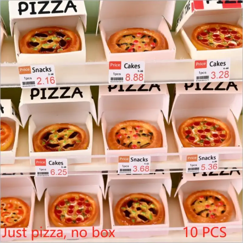 10 個ドールハウスミニチュア模擬ピザモデルキッチン食品アク - Kids Toys House のレビューと価格