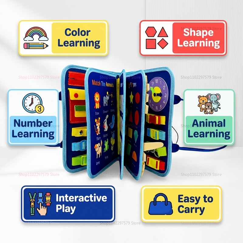 モンテッソーリ ビジーボード 感覚玩具 教育的な旅行用アクテ - Kids Toys Brands のレビューと価格