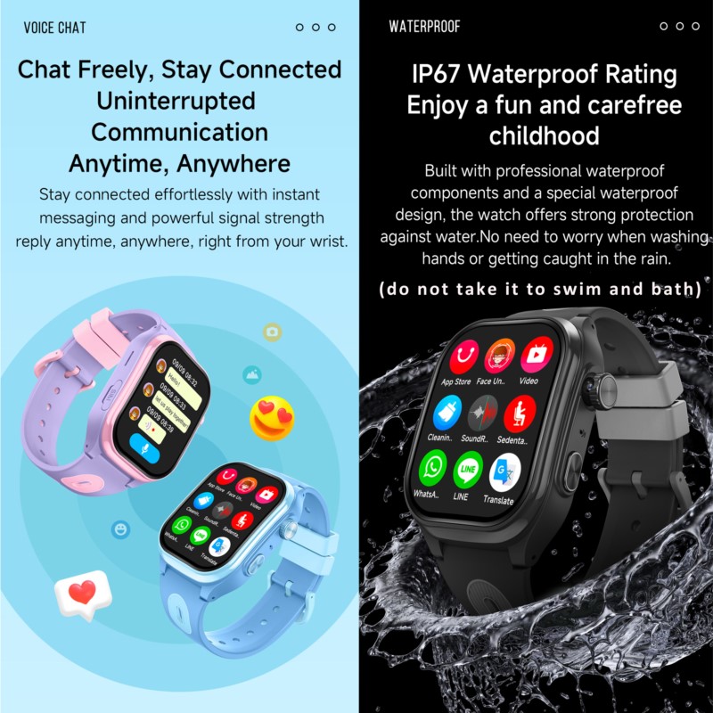 子供用4Gスマートウォッチ、2.0インチHD画面、2+16G - Kids Smartwatch Gps のレビューと価格