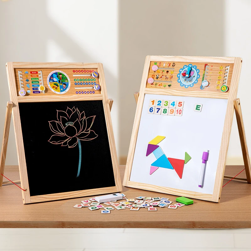 子供用磁気両面描画イーゼル スタンド付き 消せるホワイトボー - Kids Art Easel のレビューと価格