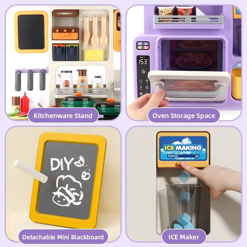90cm大型ごっこ遊びキッチンセット（ライト、サウンド、シン - Kids Toys Kitchen のレビューと価格