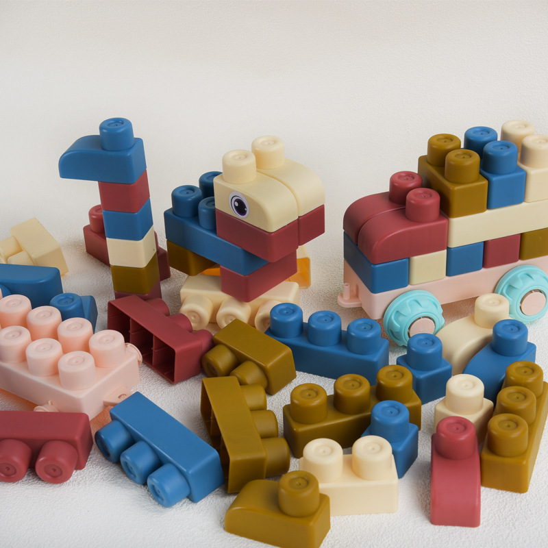 DIY ベビーソフトラバー大きな粒子レンガモデルのおもちゃ安 - Kids Toys Lego のレビューと価格