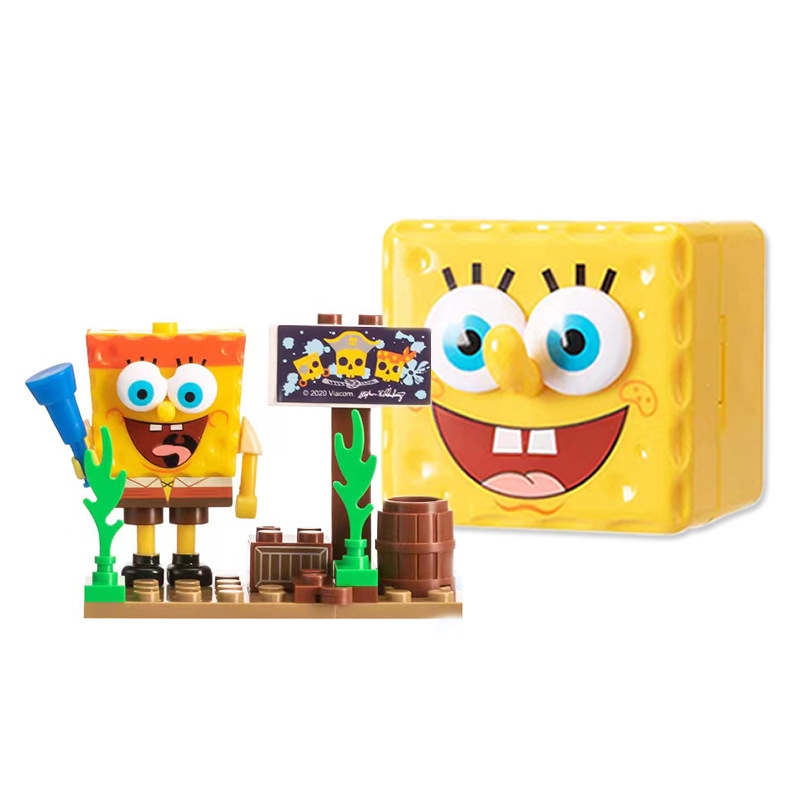 6 ピース/セットスポンジボブスクエアパンツラッキーサプライ - Kids Toys Lego のレビューと価格