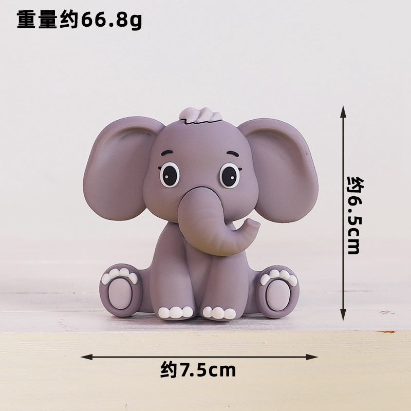 ジャングルサファリ動物人形ケーキデコレーションライオン象マネ - Kids Toys Elephant のレビューと価格