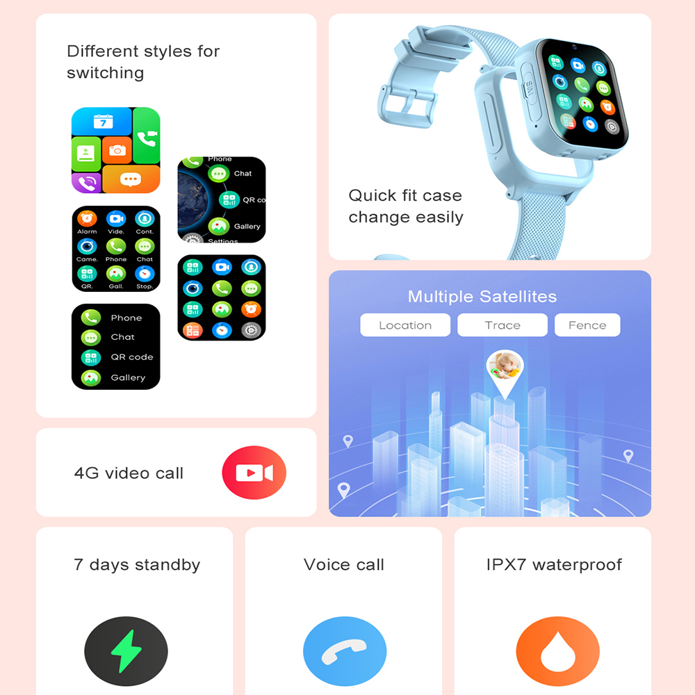 スマートウォッチ キッズ 4G GPS WIFI ビデオ通話 - Kids Smartwatch Gps のレビューと価格