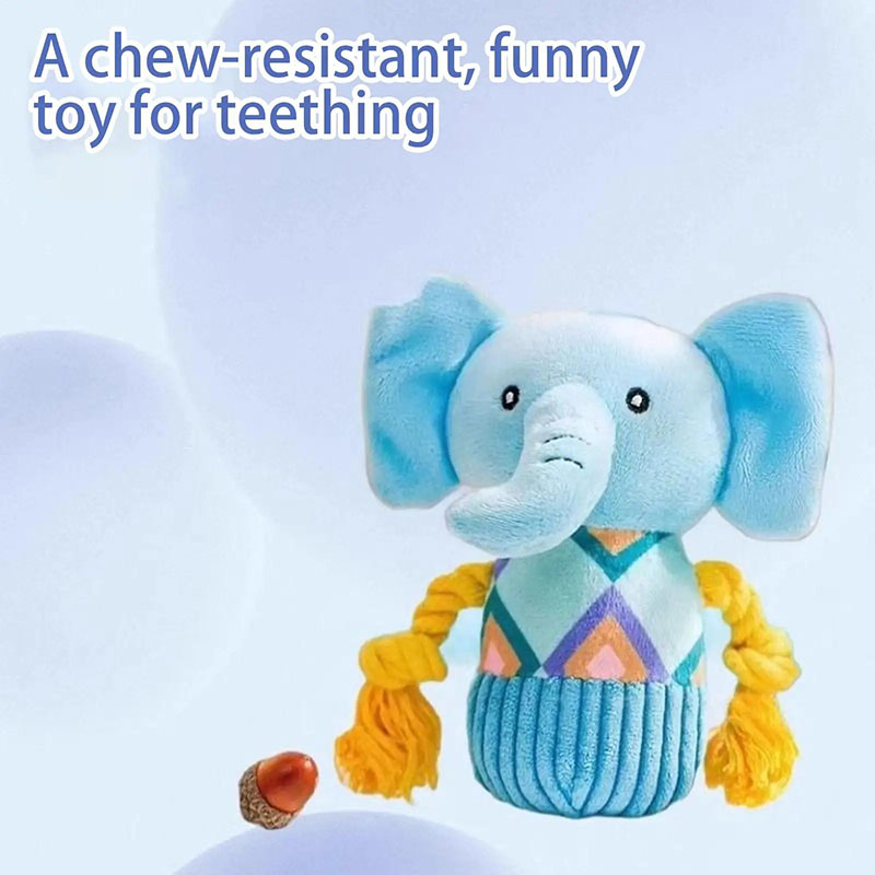 柔らかい象の形のぬいぐるみペット用おもちゃ、噛みつきにくいぬ - Kids Toys Elephant のレビューと価格