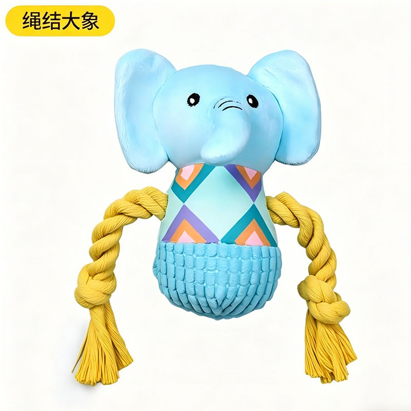 柔らかい象の形のぬいぐるみペット用おもちゃ、噛みつきにくいぬ - Kids Toys Elephant のレビューと価格