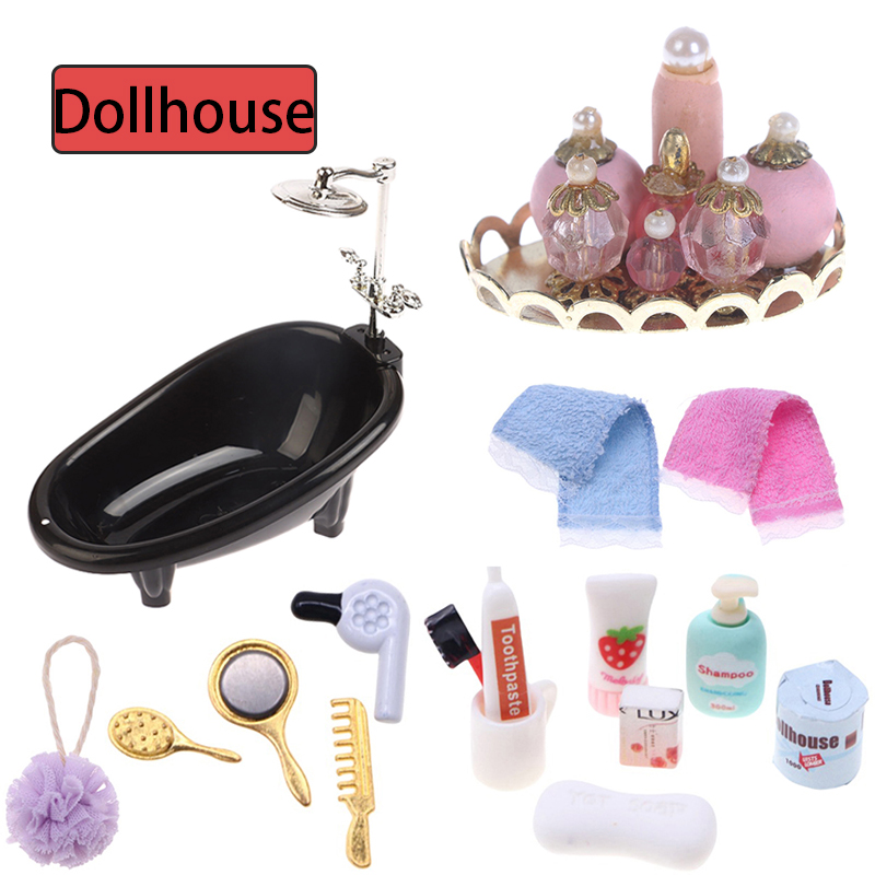 ドールハウスミニチュア実用的なバスルームアクセサリーヘアドラ - Kids Toys House のレビューと価格