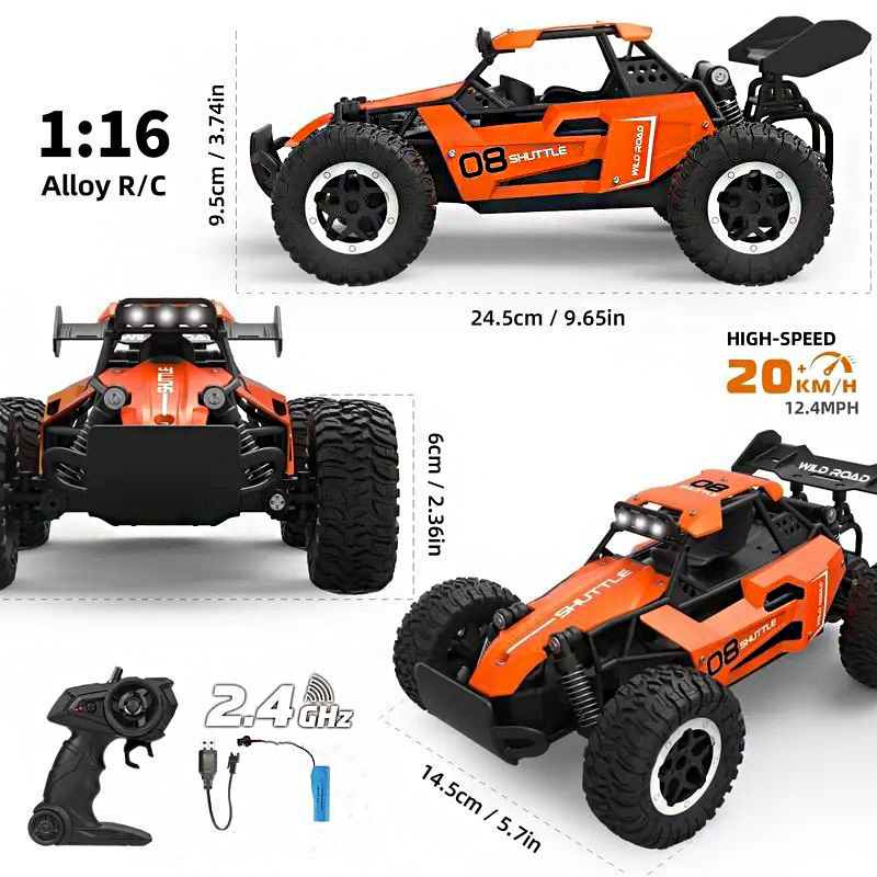 1:16高速RCカー 2.4G 20KM/H 2WD/4WD - Kids Toys Channel のレビューと価格
