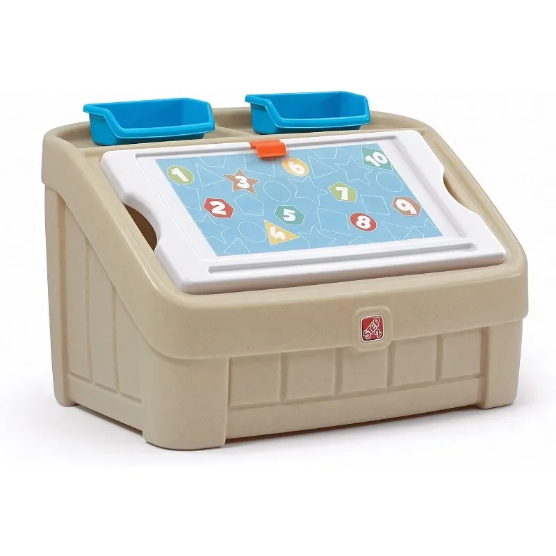 子供用家具2-in-1おもちゃ箱とイーゼル蓋、プレイルーム収 - Kids Art Easel のレビューと価格