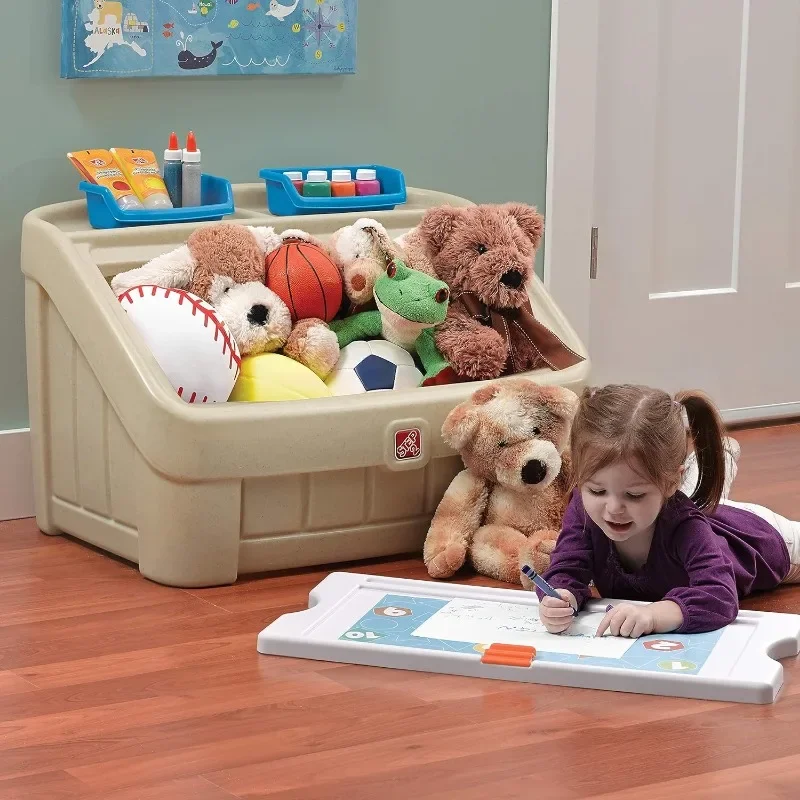 子供用家具2-in-1おもちゃ箱とイーゼル蓋、プレイルーム収 - Kids Art Easel のレビューと価格