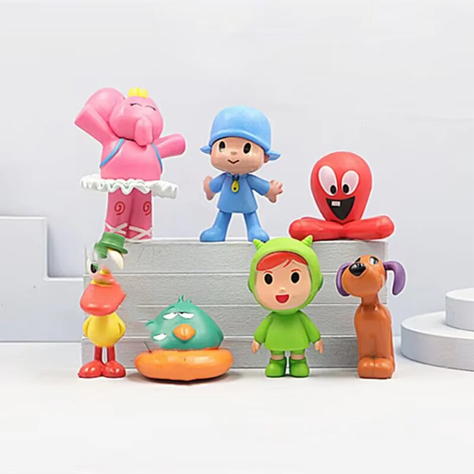 7 ピース/セット Pocoyo 動物のおもちゃ鳥アヒル象人 - Kids Toys Elephant のレビューと価格