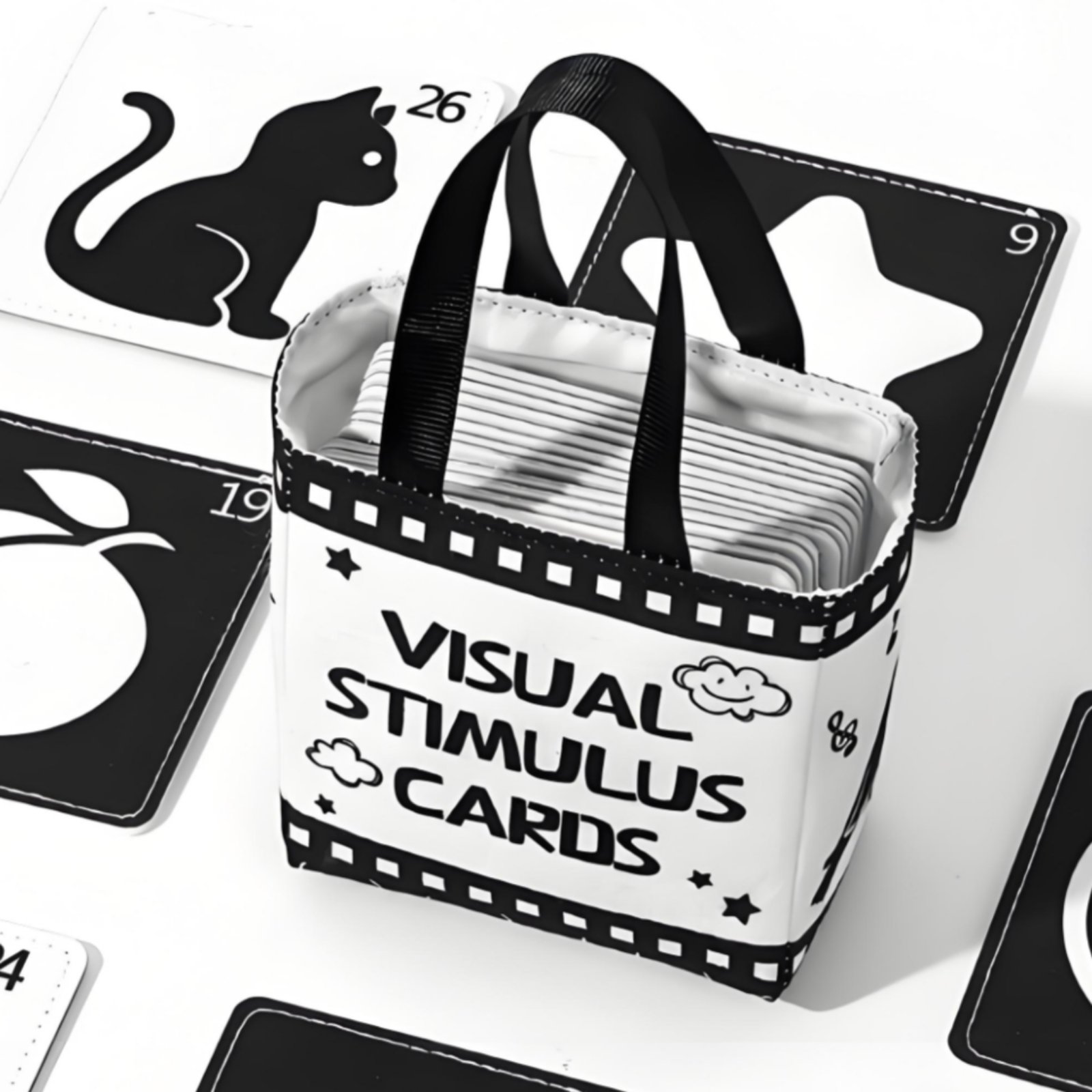 早期教育用布製カード 0〜36ヶ月 視覚刺激カード 高コント - Educational Flash Card のレビューと価格