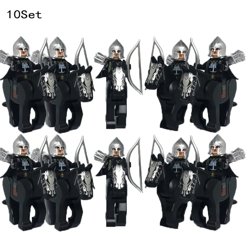 10セット中世騎士ダークサウロン戦闘フィギュアローハン戦士馬 - Kids Toys 10 Year Old のレビューと価格