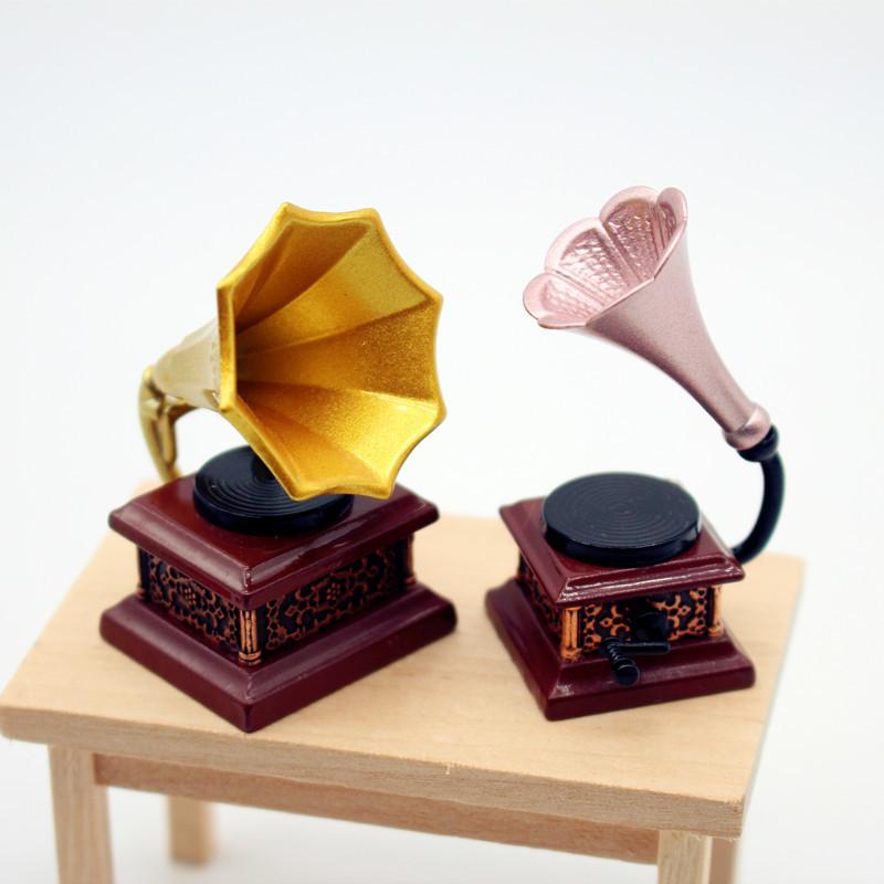 ドールハウスヴィンテージ蓄音機ミニチュアモデルリビングルーム - Kids Toys House のレビューと価格
