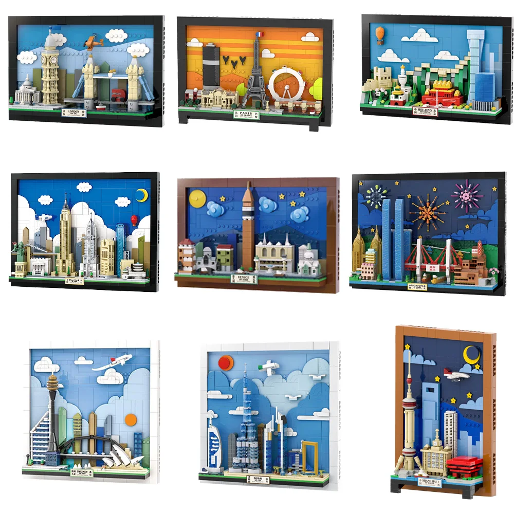 ニューヨークビルディングブロックシティポストカード重慶ヴェネ - Kids Toys Dubai のレビューと価格