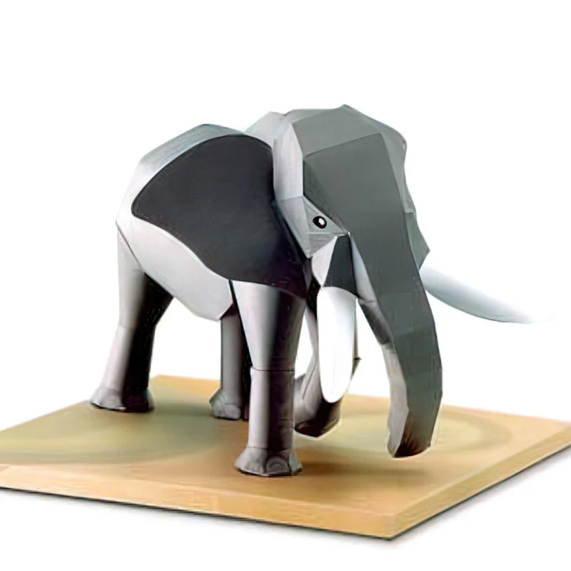 アフリカの象の折り紙,3Dペーパーモデル,ペーパークラフト, - Kids Toys Elephant のレビューと価格