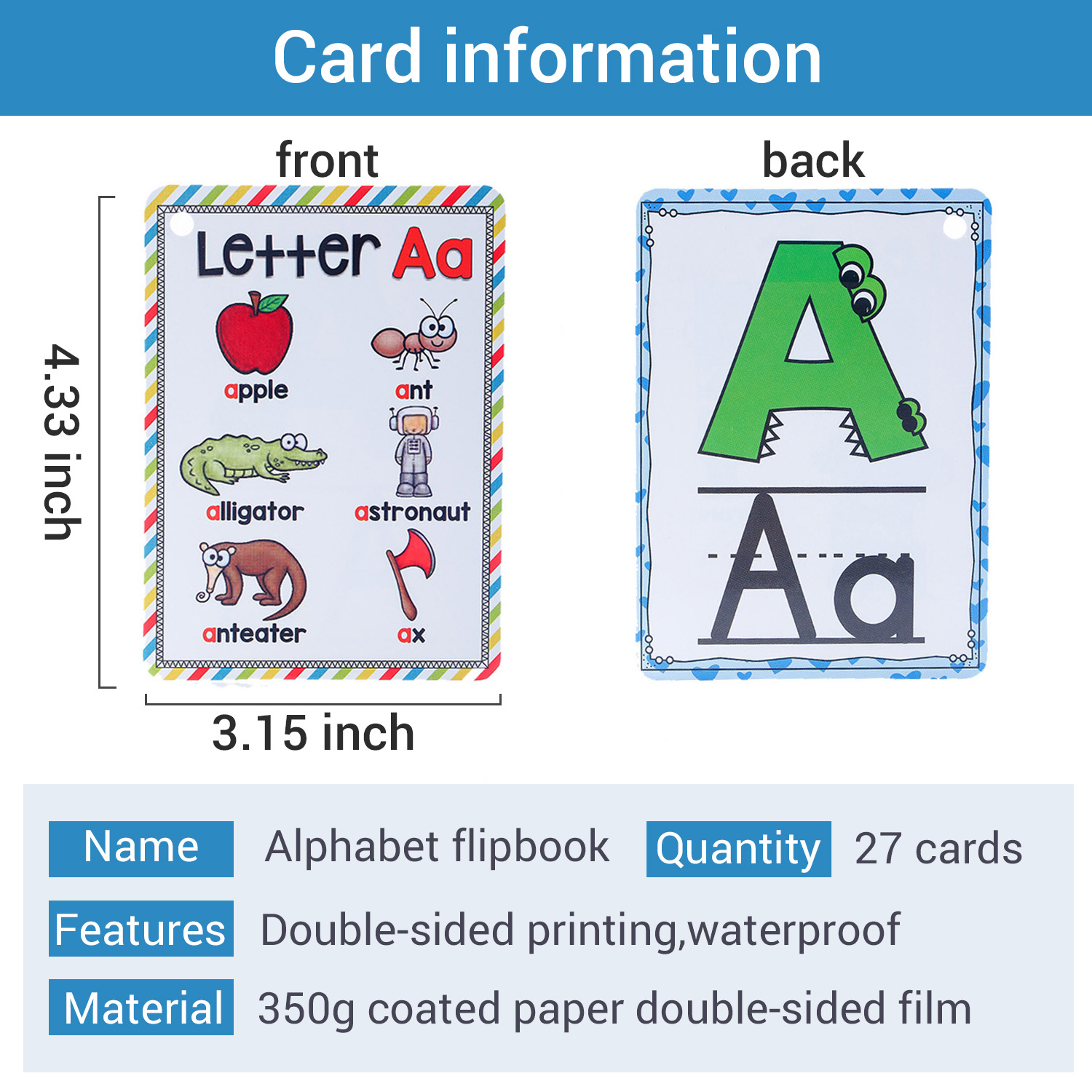 Bview アート英語 26 文字アルファベットフォニックス - Educational Flash Card のレビューと価格
