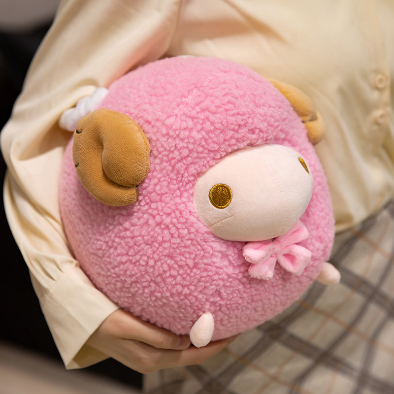 卸売 25cm 漫画風のかわいい丸い羊のぬいぐるみ枕 パープ - Kids Toys Deals のレビューと価格