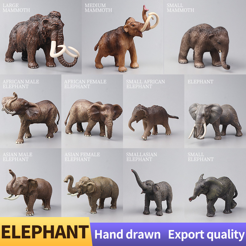 アフリカの野生動物ビッグマンモス象モデルシミュレーションアク - Kids Toys Brands のレビューと価格