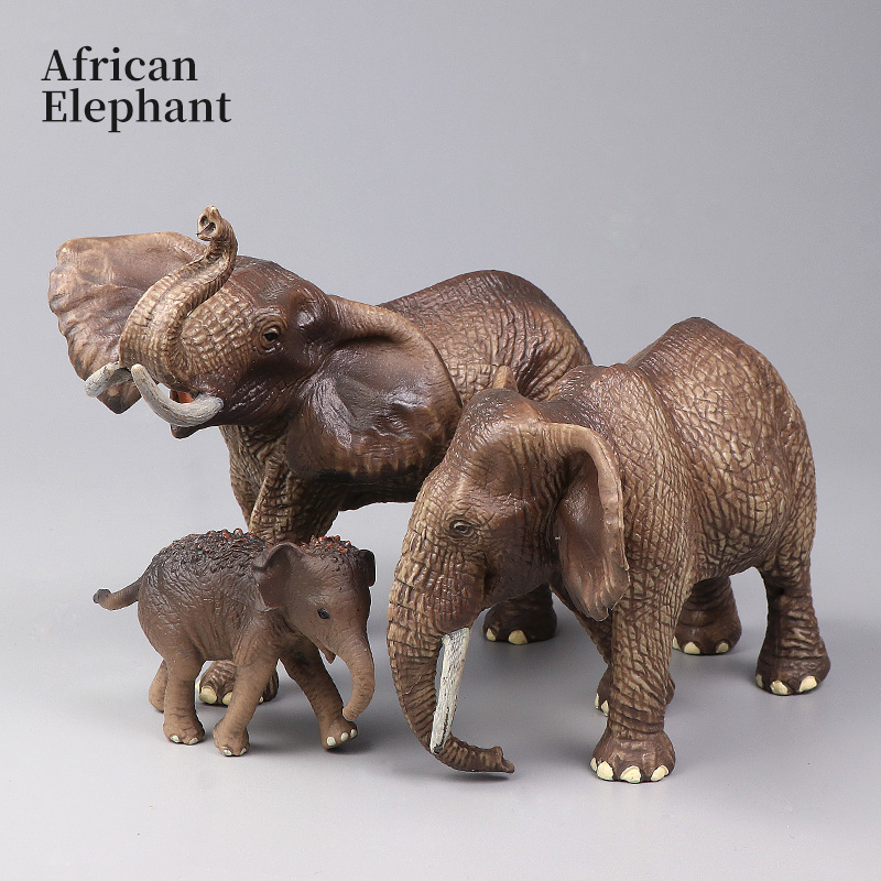 アフリカの野生動物ビッグマンモス象モデルシミュレーションアク - Kids Toys Brands のレビューと価格