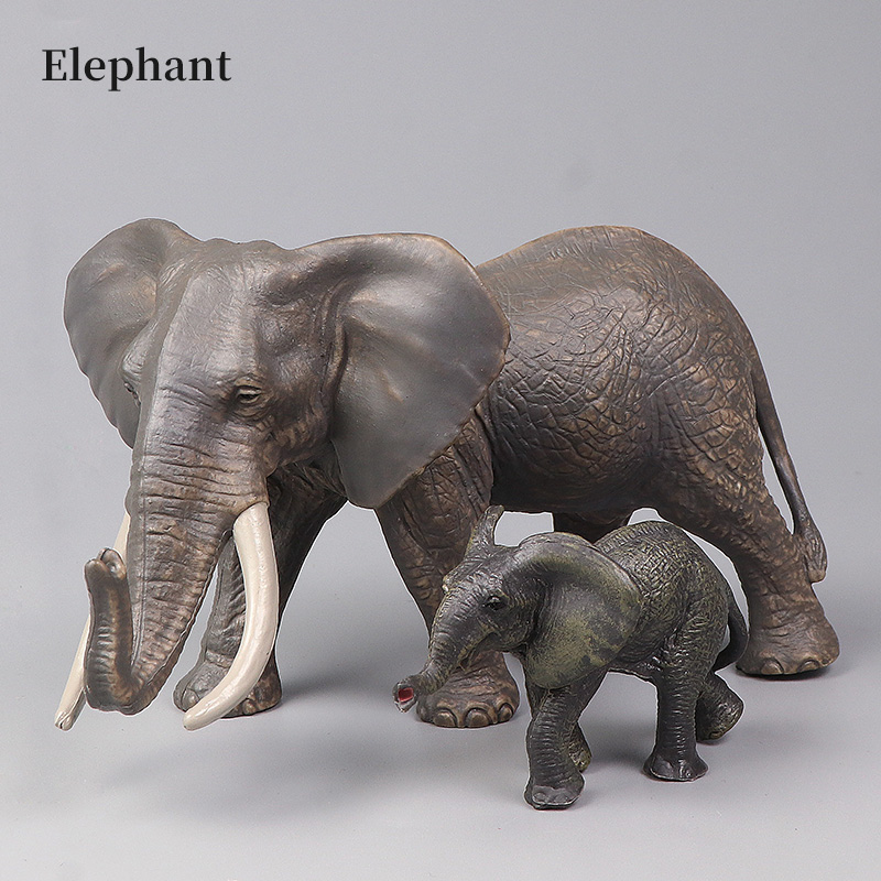 アフリカの野生動物ビッグマンモス象モデルシミュレーションアク - Kids Toys Brands のレビューと価格