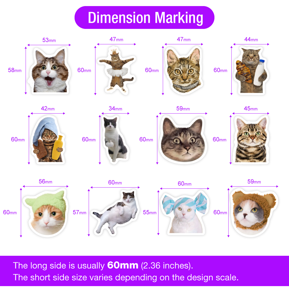 子供のための面白い猫のクリップアートステッカー、DIYギフト - Kids Toys Clipart のレビューと価格