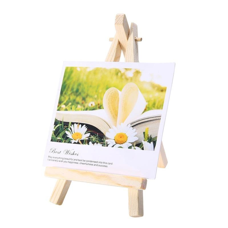 10 個木製ミニイーゼルフレーム三角形結婚式のテーブルカード - Kids Art Easel のレビューと価格