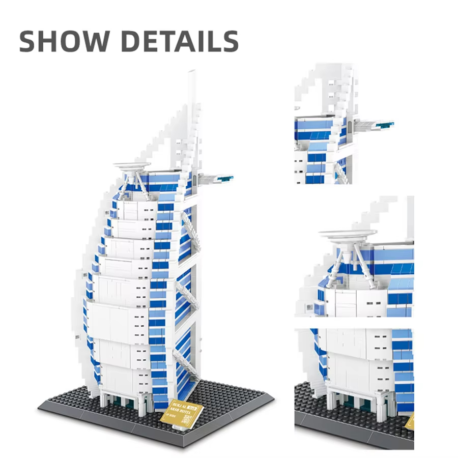 1306ピース ブルジャルアラブホテル ドバイ建築 ビルディ - Kids Toys Dubai のレビューと価格