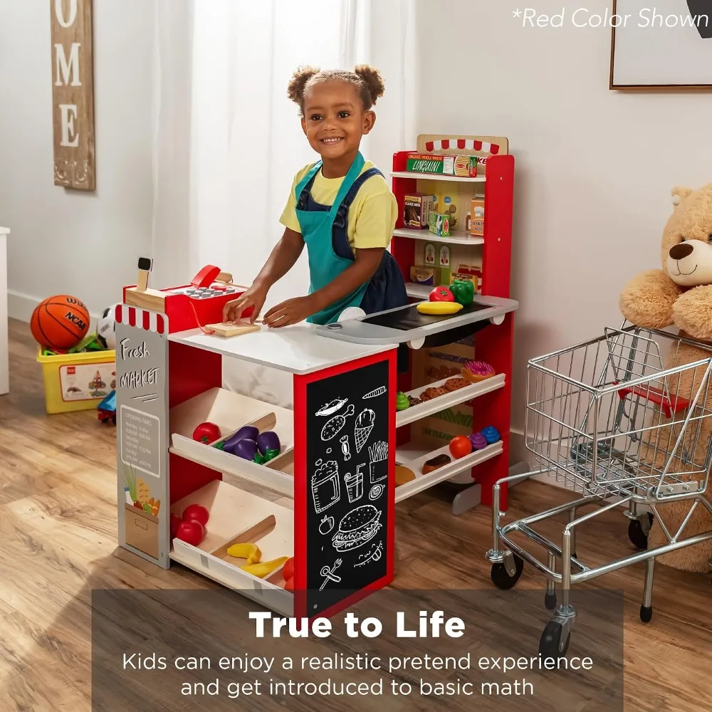 アメリカ発送！木製スーパーマーケットおもちゃセット（子供用） - Kids Toys Deals のレビューと価格