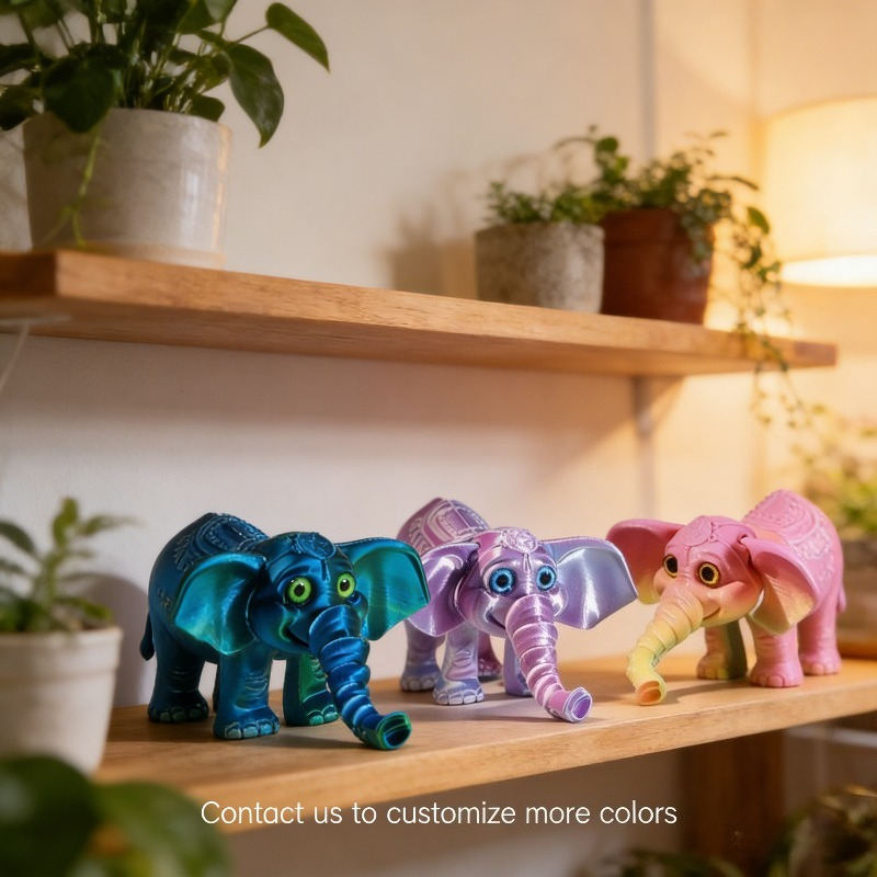 10 センチメートル 3D プリント象モデル多関節可動象アク - Kids Toys Elephant のレビューと価格