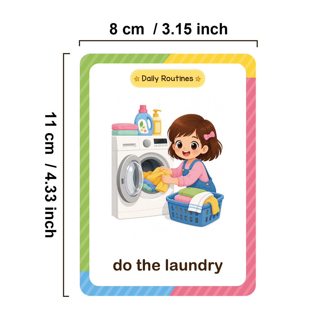 38語の日常活動学習カード 子供向け教材 私の一日 早期語彙 - Educational Flash Card のレビューと価格