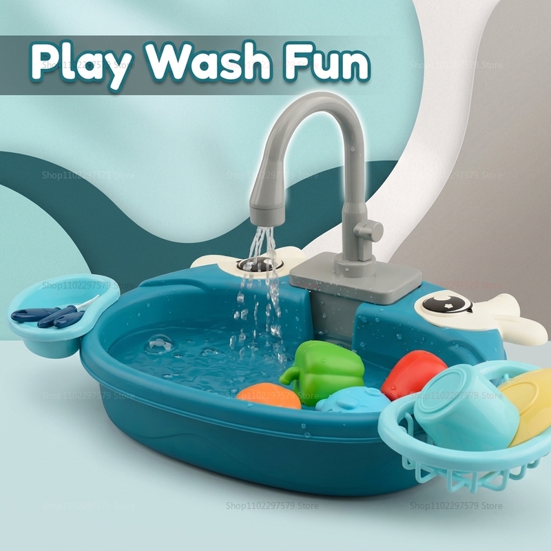 幼児用インタラクティブ水遊びシンクおもちゃ電動流水ごっこ遊び - Kids Toys Under $10 のレビューと価格