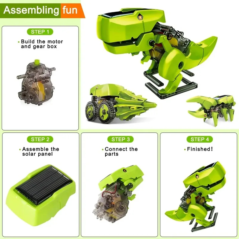3-in-1ソーラーロボットキット、恐竜おもちゃ、子供向けS - Kids Toys 10 Year Old のレビューと価格