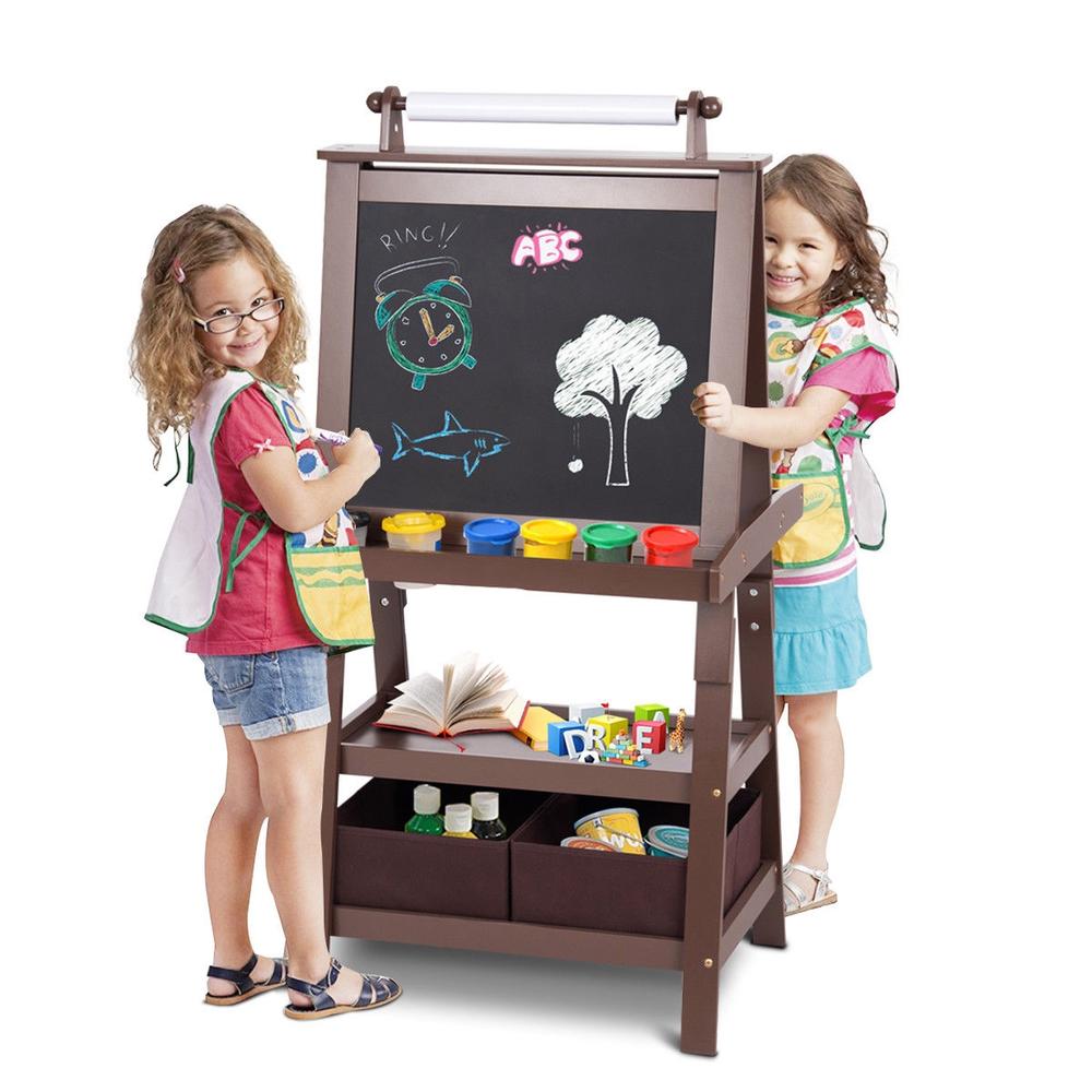 子供用スタンディングアートイーゼル（収納ボックス2個付き） - Kids Art Easel のレビューと価格